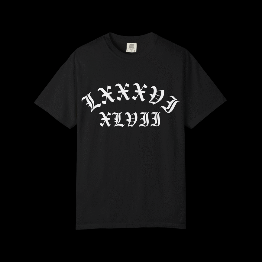 8647 Roman Numerals Short Sleeve T shirt