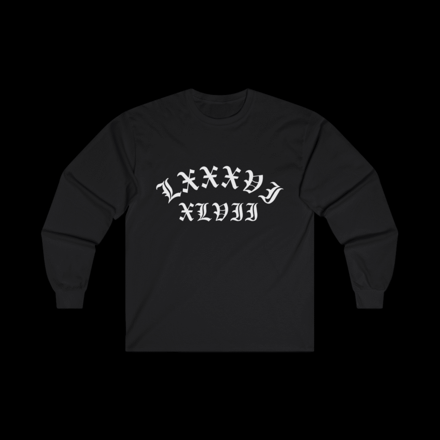 8647 Roman Numerals Long Sleeve T shirt