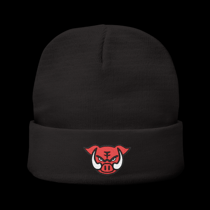 Wild Boar Embroidery Winter Hat