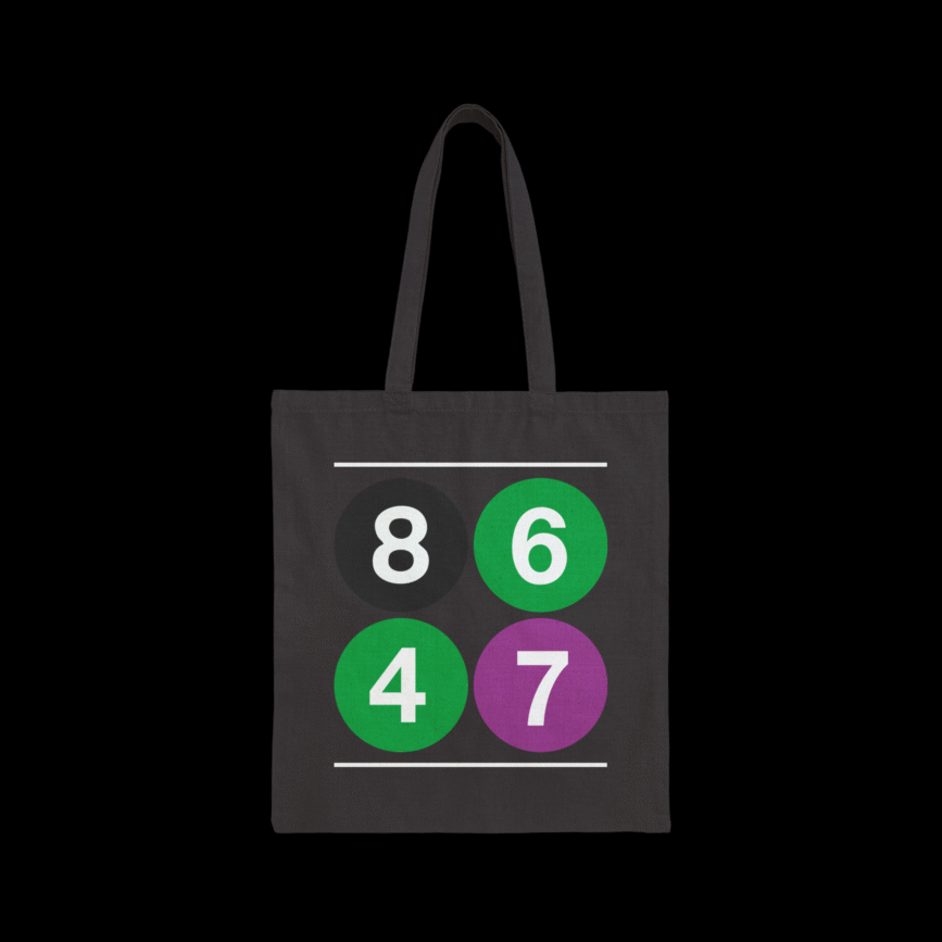 8647 NYC Subway Tote Bag