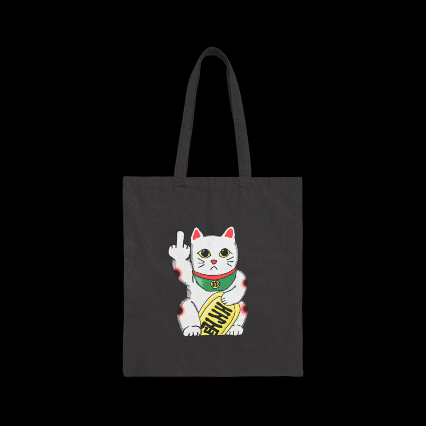 Maneki Neko FU Tote Bag