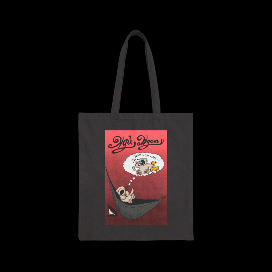 Ngu Ngon - Hungry Cat Tote Bag