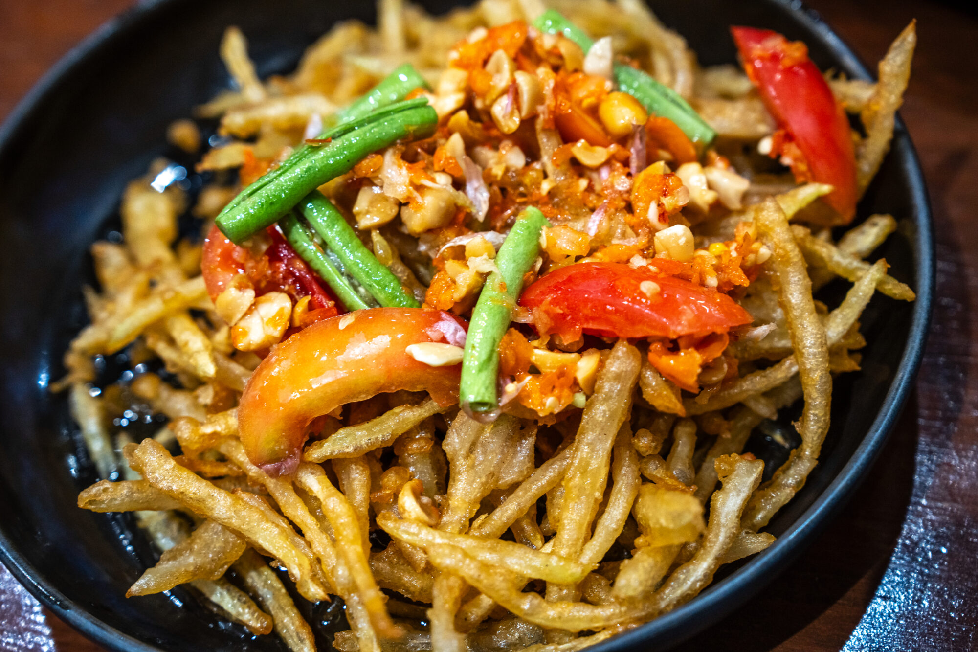 ส้มตำทอด - Batter-Fried Papaya Salad