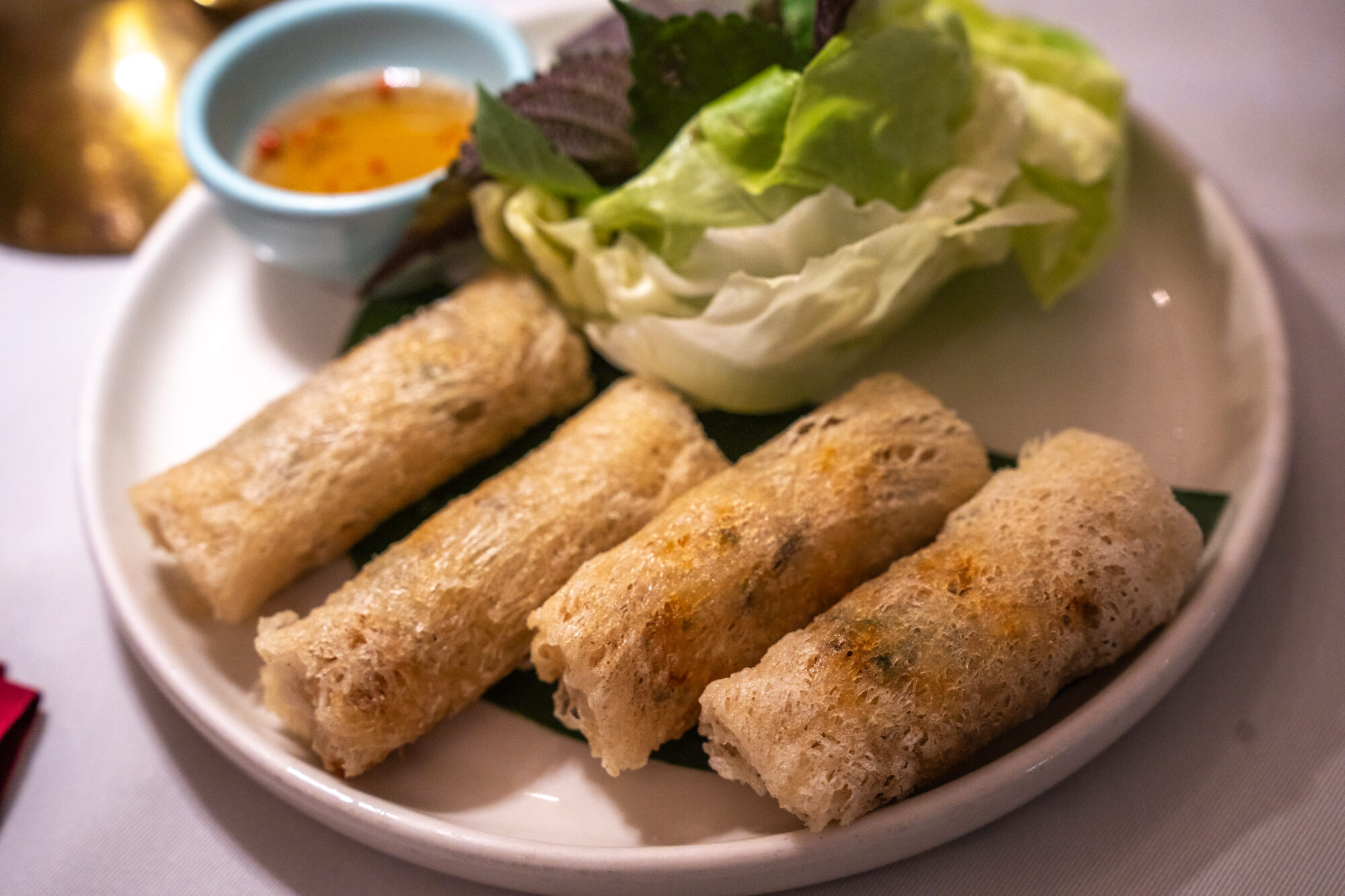 Chả giò rế tôm cua - Crab & shrimp fried netted spring rolls
