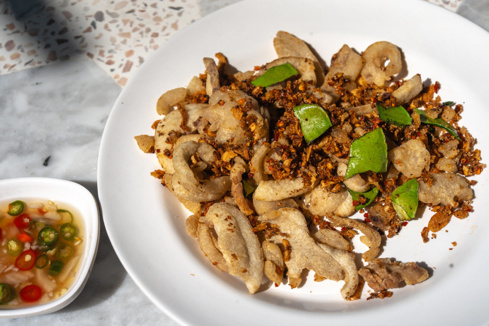 Crispy Pork Fat Stir-Fried with Chili